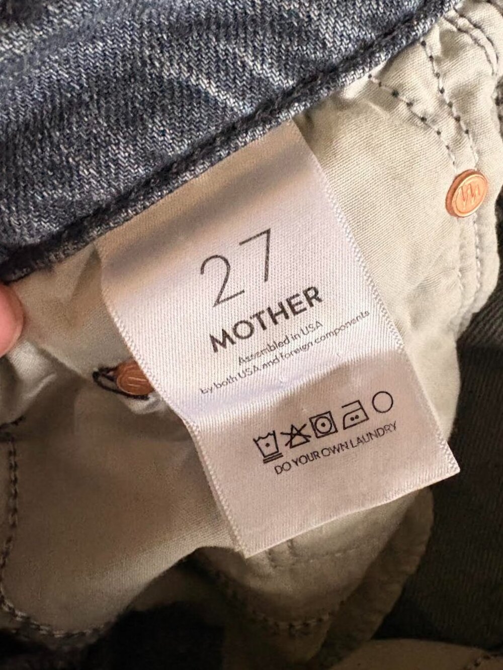 NWOT MOTHER The Dodger Ankle Wide Leg Jeans in Off The Beaten Path Size 27 - Picture 6 of 6